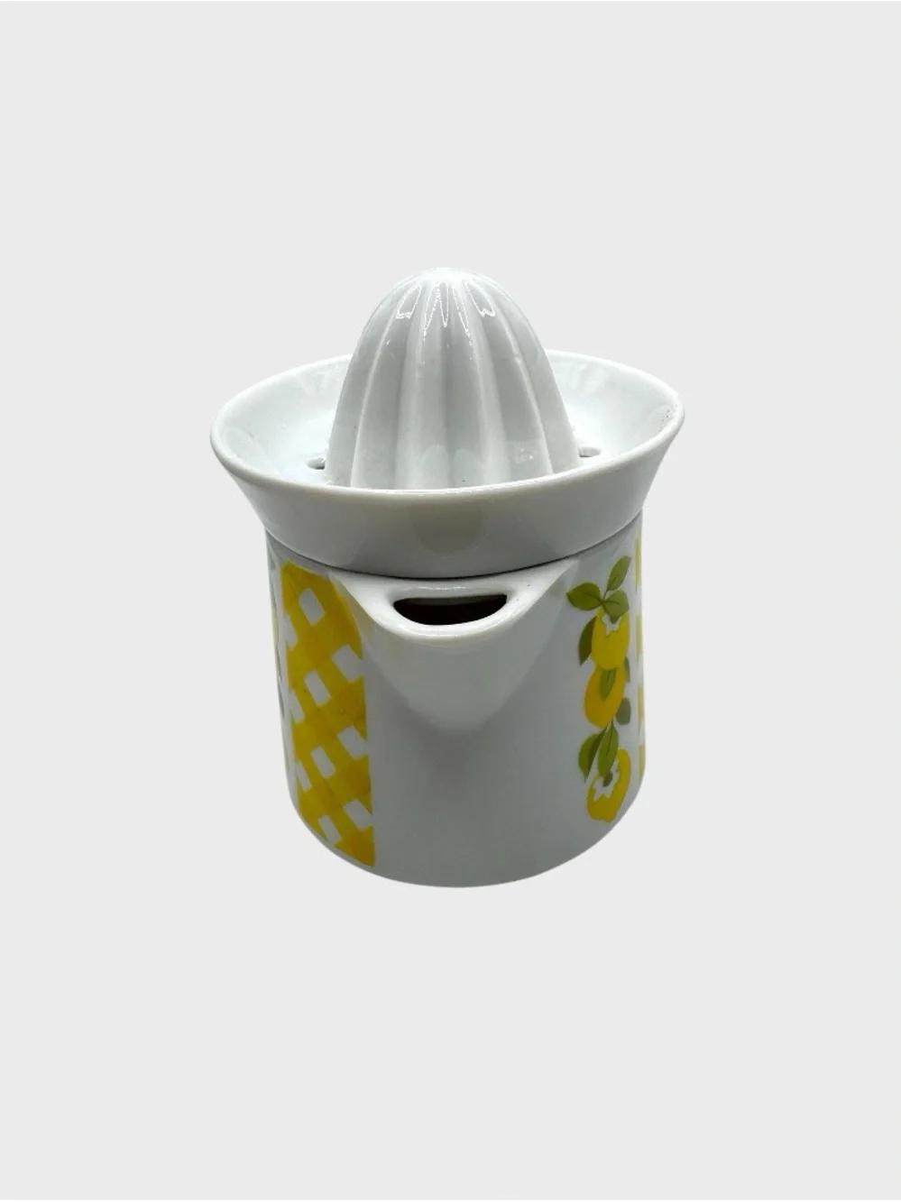 Vintage Small Lemon Ceramic Citrus Juicer Pitcher